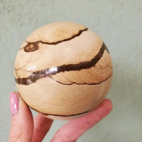 Sandstone Biggs Wood Grain Picture Jasper Sphere 516 grams75mm